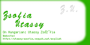 zsofia utassy business card